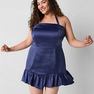 Johnny Wujek Elegant Navy Mini Dress